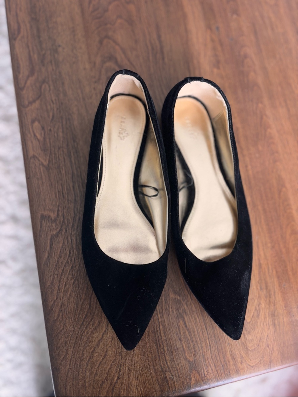 Vintage Sears Black Velvet Pointed-Toe Women’s Flats